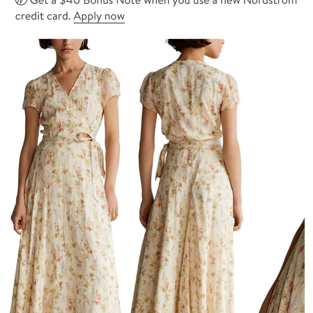 Polo Ralph Lauren floral print midi wrap dress